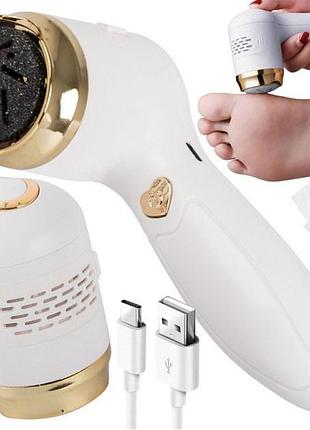 Пемза аккумуляторная для удаления грубой кожи стоп foot grinder y2023 для пяток с usb-кабелем top shop ua_