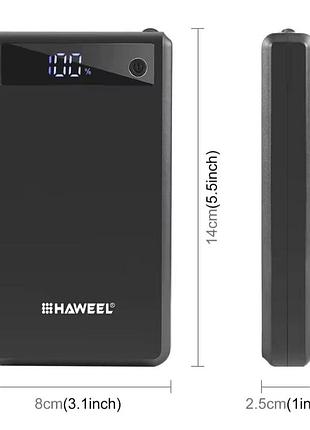 Внешний аккумулятор павербанк 18000mah(19200mah реал) с фонариком быстрая зарядка qc pd 22.5w powerbank haweel