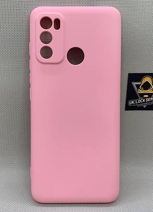Motorola g60 softtouch silicone противоударный чехол софт тач розовый