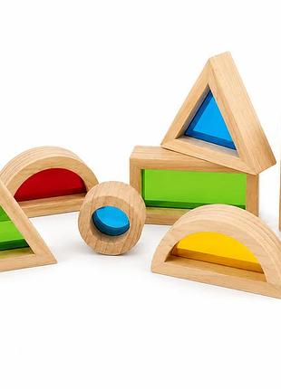 Деревянные montesori блоки-окончца playtive 8 элементов