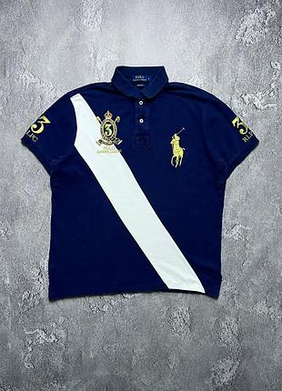 Vintage винтажная футболка поло polo ralph lauren поло ральф лаурен big pony биг пони size l