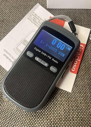 Портативне dab-радіо, міні-dab/dab+/fm-радіо, акумуляторна батарея 1000 маг, кишенькове цифрове радіо з рк-дисплеєм, подвійний будильник, таймер сну,
