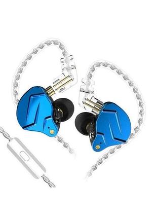 Наушники kz zsn pro x blue с микрофоном