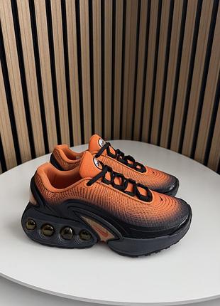 Мужские кроссовки nike air max dn black orange найк оранжевого с черными цветами