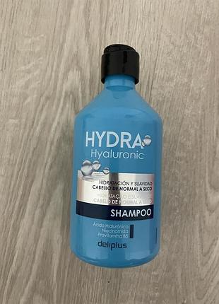 Гіалуроновий шампунь hydra з гіалуроновою кислотою, ніацинамідом та провітамінами b5 для нормального та сухого волосся deliplus