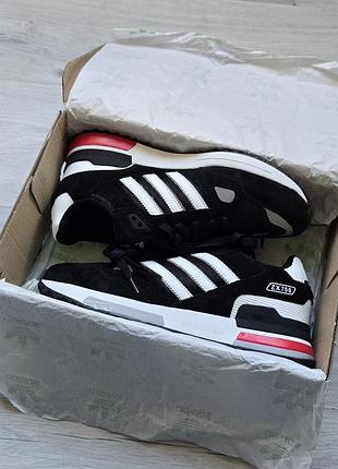Кроссовки adidas zx 750 • black / white 2