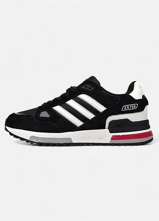 Кроссовки adidas zx 750 • black / white 10