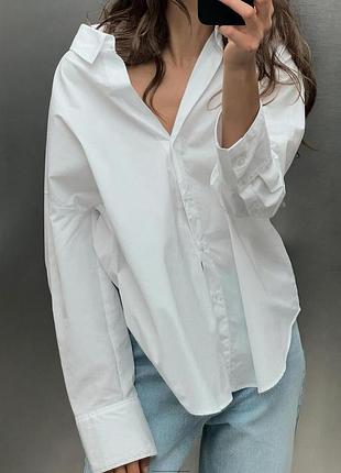 Біла сорочка zara oversize xs