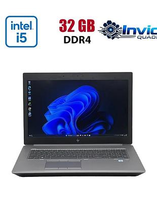 Мобильная рабочая станция б-класс hp zbook 17 g5 / 17.3" (1920x1080) ips / intel core i5-8400h (4 (8) ядра по 2.5 - 4.2 ghz) / 32