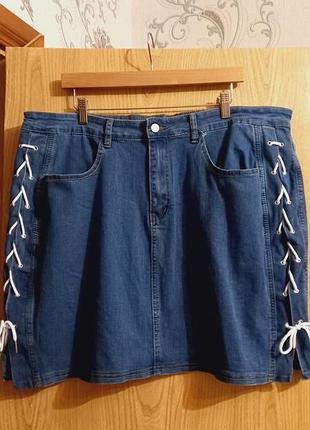 Shein - модная джинсовая юбка 💙 котон💙
украшение💙 бренд💙