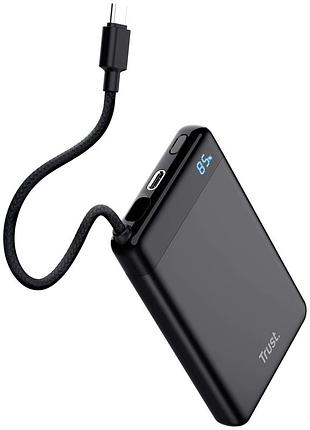 Портативное зарядное устройство trust fiera 10000mah 20w pd/qc 3.0 black (25880_trust)