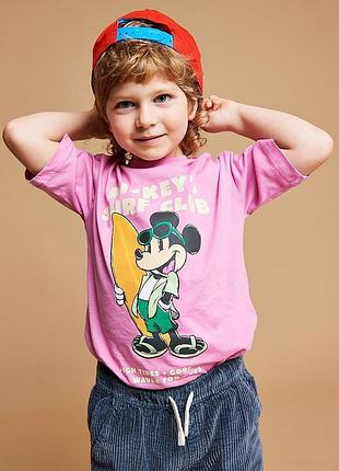 Футболка оверсайз из микки h&amp;m 8-10 лет