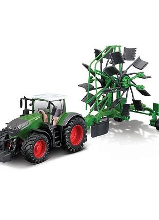 Модель - трактор fendt 1050 vario з роторними валковими граблями (10 cm)
