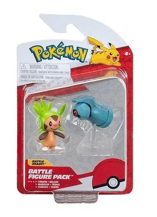 Набір ігрових фігурок pokemon w16 - чеспін і белдум