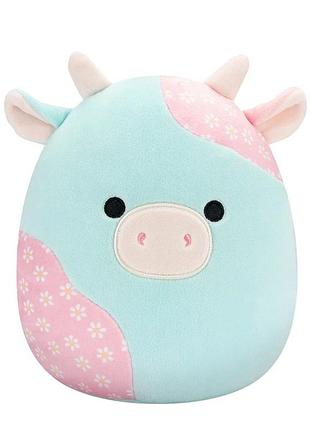 М'яка іграшка squishmallows - м'ятна пастельна корівка (19 cm)