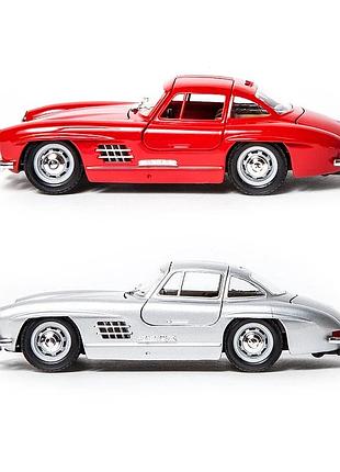 Автомодель - mercedes-benz 300 sl (1954) (асорті червоний, сріблястий, 1:24)