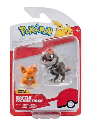 Набір ігрових фігурок pokemon w17 - тайрант і павмі