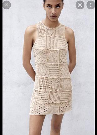 Вязана гачком сукня zara