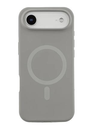 Чехол накладка glow silicone case with magsafe для apple iphone 17 air панель-накладка для телефона магнитая зарядка titanium grey