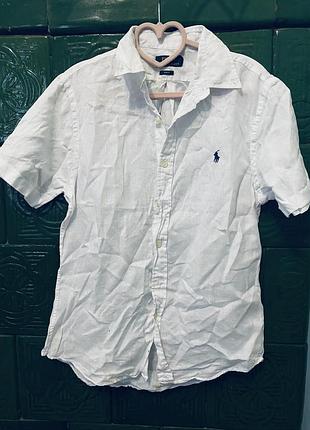 Рубашка polo ralph lauren 44 s лен оригинал мужская или на мальчика