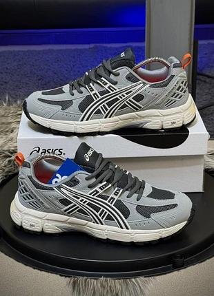 Кроссовки мужские asics gel kahana 8, сетка (серые) демисезонные весна-лето-осень кожа текстиль размер 41-45 новые 3105-2