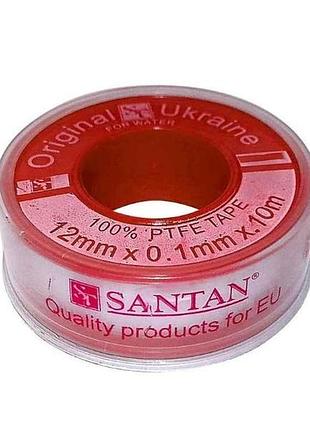 Фум лента красная 12*0, 1*10м тм santan