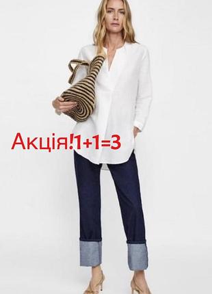 Zara лляна сорочка, лляна блузка, блуза льон