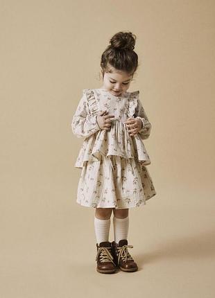 Блузка lil' atelier turtledove strawberry biba blouse. розмір 104