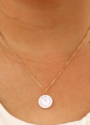 Ланцюжок підвіска медальйон годинник, намисто чокер кольє кулон