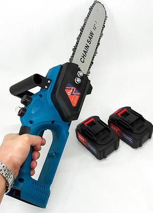 Электрическая пила для дров domotec chain saw 12" (30см), ручная садовая электропила ms-19
