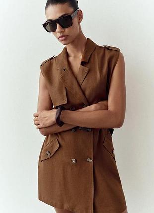 Сукня жіноча коричнева zara new