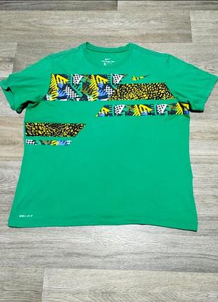 Мужская футболка nike с принтом , размер l dri fit
