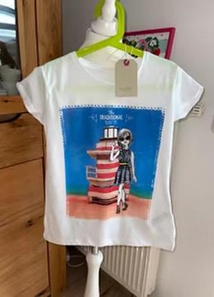Футболка з дівчинкою zara, р. 8-10 років