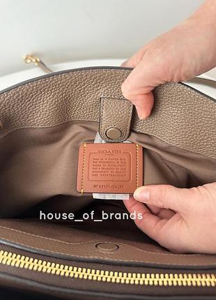 Coach savannah carryall bag жіноча брендова шкіряна сумка оригінал коач коуч шкіра на подарунок дружині дівчині женская кожаная сумочка оригинал 10
