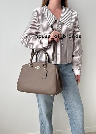 Coach savannah carryall bag жіноча брендова шкіряна сумка оригінал коач коуч шкіра на подарунок дружині дівчині женская кожаная сумочка оригинал 3