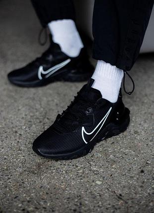 Кроссовки nike react vision black/white 3