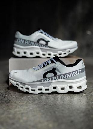 On cloudmonster 2 running white/grey 6