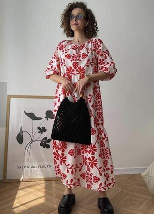 Легкое с воланом по низу платье 👗