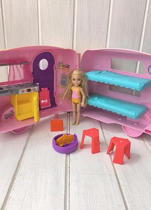 Лялькова машина челсі барбі барбі mattel мател машинка трейлер barbie