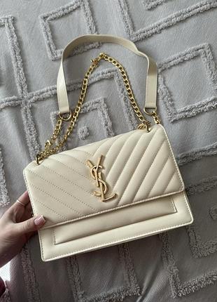 Сумка бежева ysl