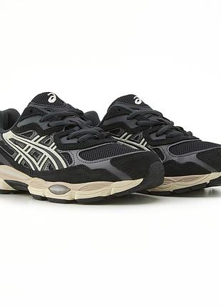 Кроссовки мужские asics gel-nyc black beige (41-42, 44-45 размер)