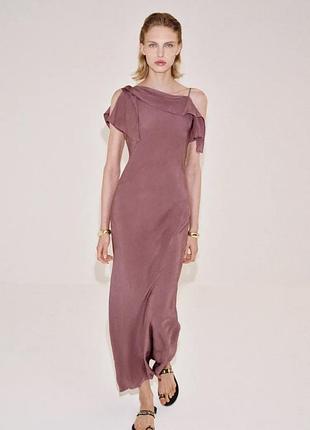 Сукня жіноча рожева міді zara new