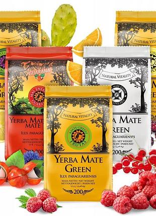 Чай зелёный yerba mate green , лемон; энергия; гуарана mix. 5 лучших вкусов -1000 г.