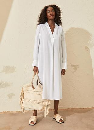 Сукня сорочка біла h&m вільного крою