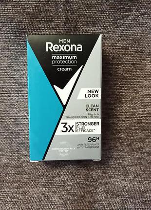 Рексона кремовый антиперспирант мужской rexona men clean scent maximum protect cream