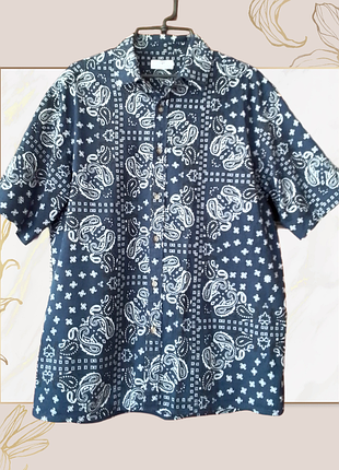Мужская коттоновая рубашка zara р. 54.