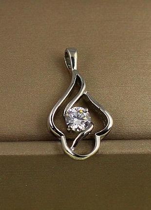 Кулон xuping jewelry контур 2,5 см сріблястий