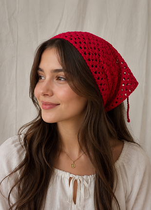 В’язана косинка crochet bandana handmade