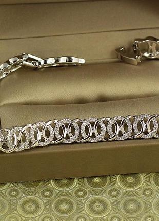 Браслет xuping jewelry тандем сріблястий