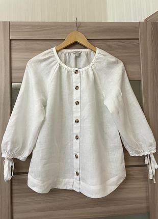 Лляна блуза сорочка від monsoon — 100% linen